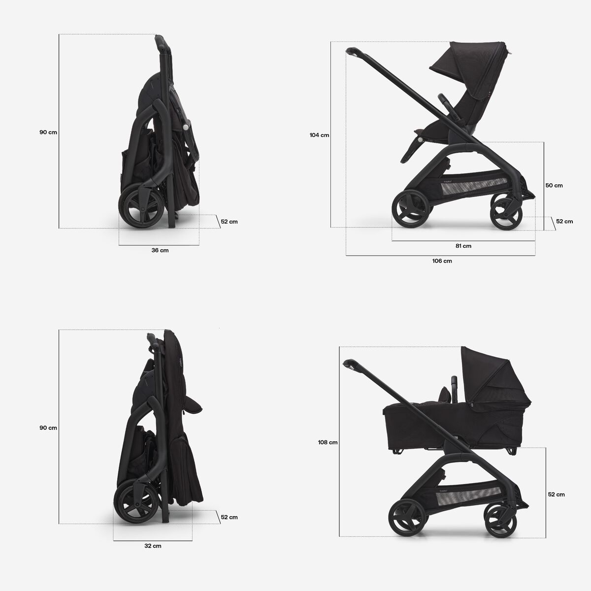 Carrito con silla y capazo Bugaboo Dragonfly